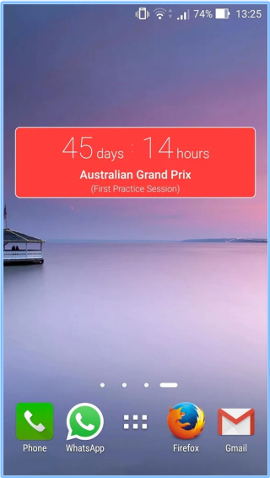 Formula Calendar 2016 screenshot