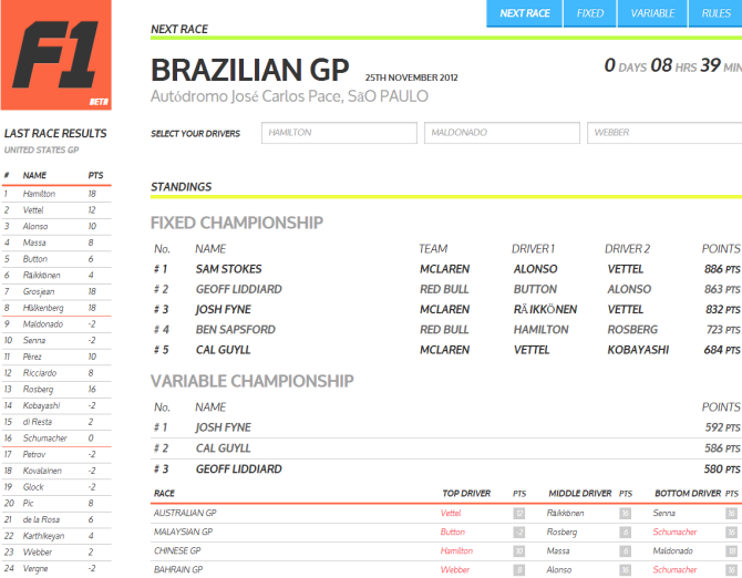 F1 beta screenshot